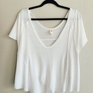White Free People Swing T